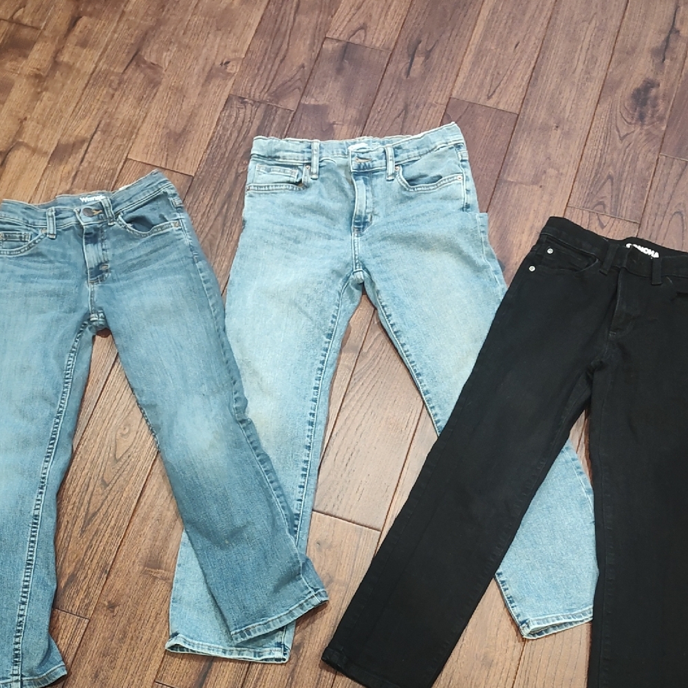 Lot Of 3 Boys Jeans Size 10 All In Used Condition, Imperfections All Pictured.